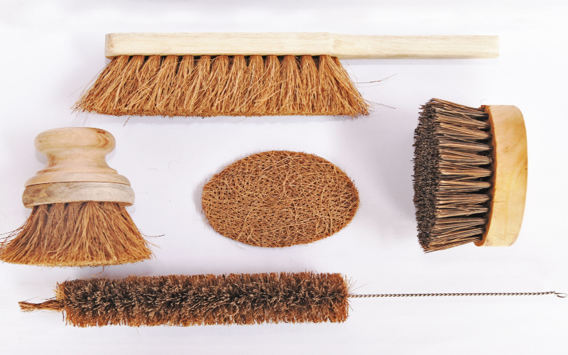 Coir fiber brush is durable and sustainable at the same time